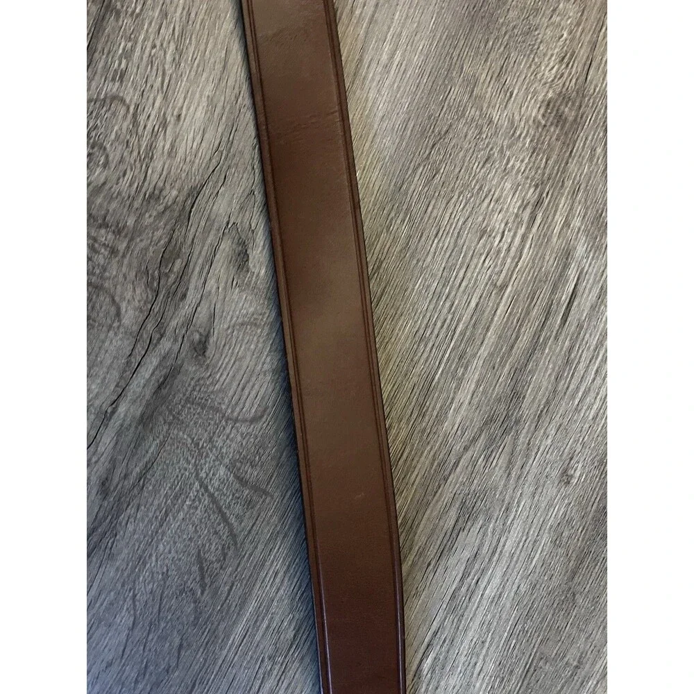 Brown Double Buckle Banana Republic Genuine Cow Leather Belt Size 34